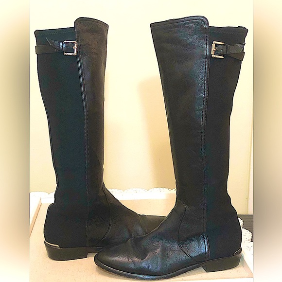 Coach Shoes - Coach Boots , Black Knee High , Lilac, Woman’s Size 8